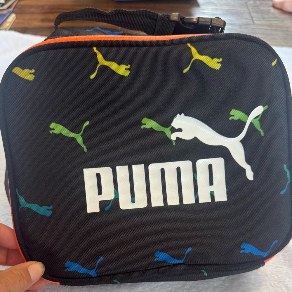 Puma Black Bag with Colorful Logo